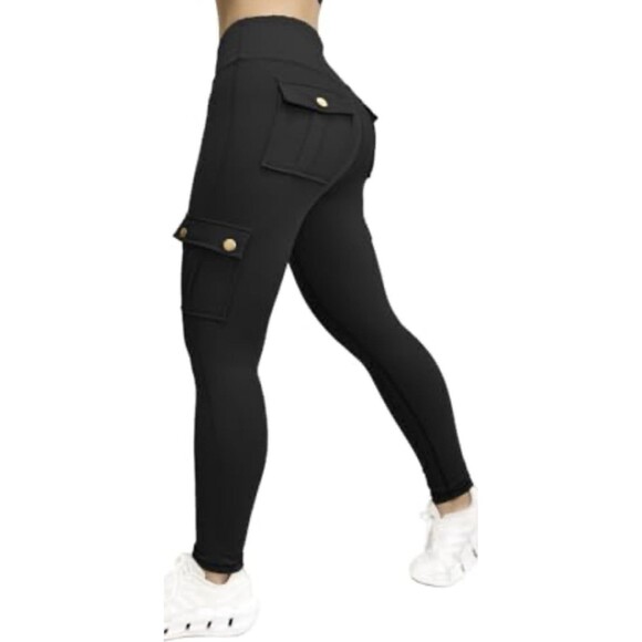 Unbranded Pants - cargo leggings Black Stretch Boutique